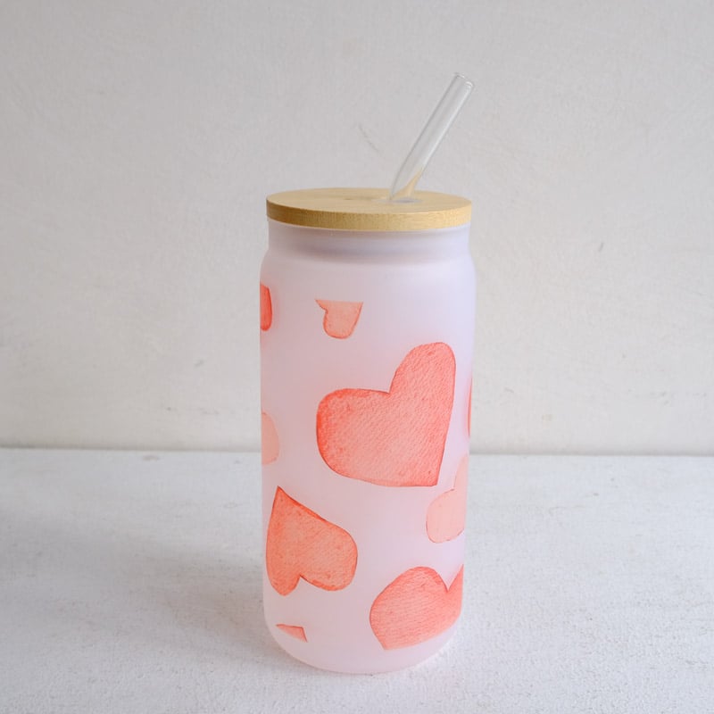 Full of Hearts Tumbler (550ml Soda Glass)