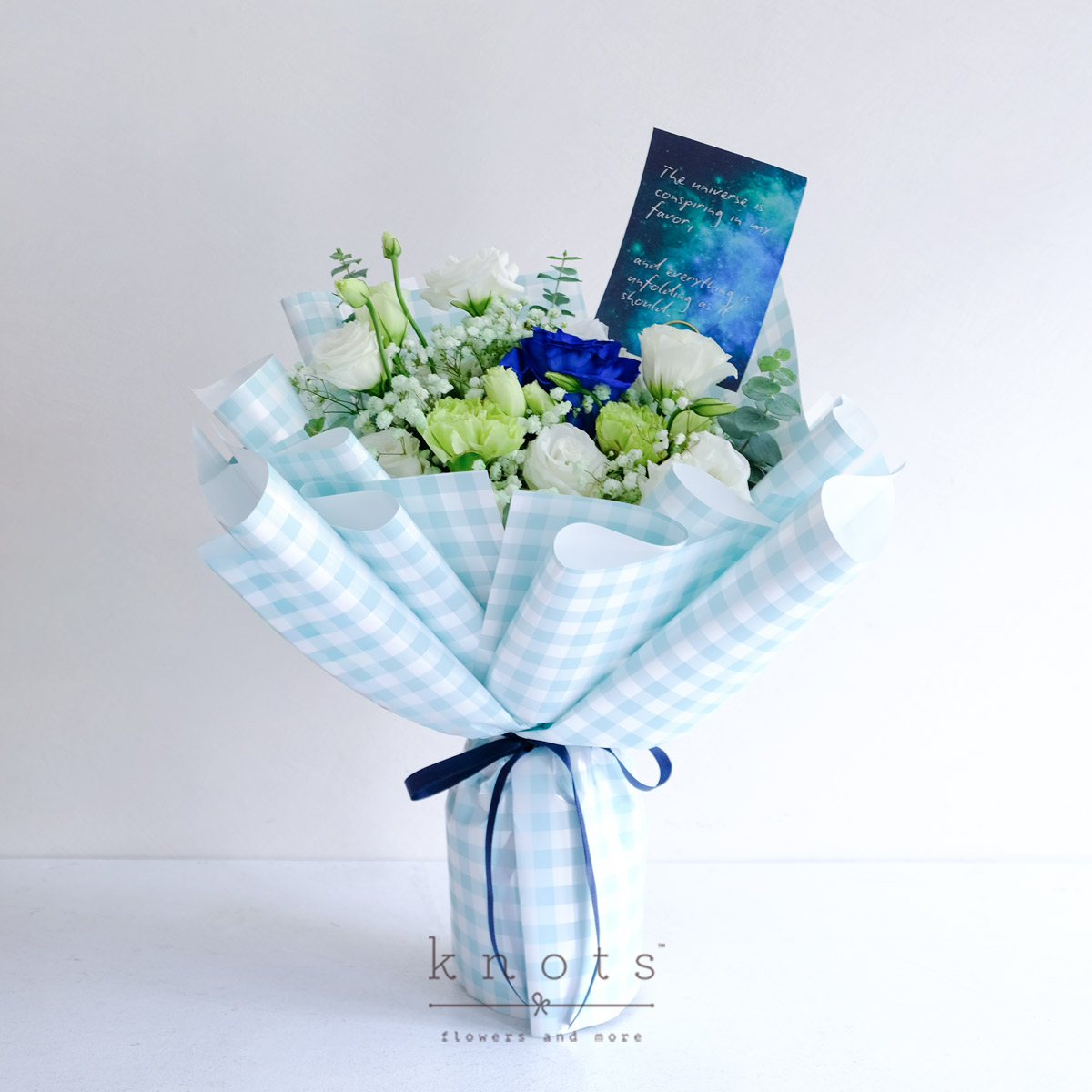 Mystic Blue (Blue Ecuadorian Rose Affirmation Bouquet)