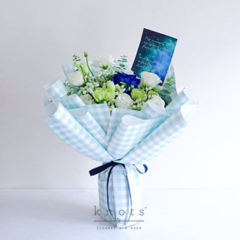 Mystic Blue (Blue Ecuadorian Rose Affirmation Bouquet)