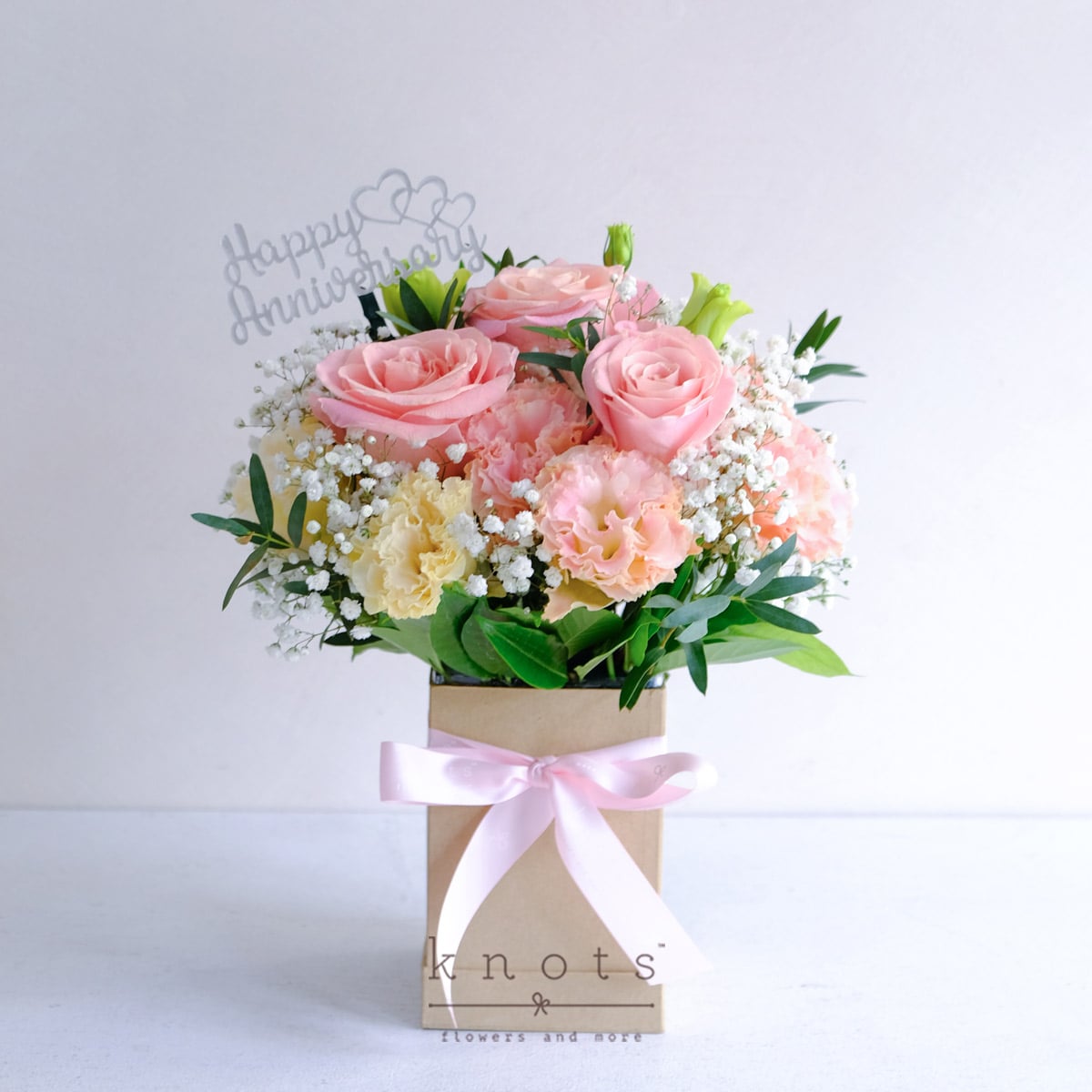 Blush of Love (Pink Ecuadorian Roses Arrangement)