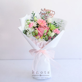 Delicate Devotion (Pink Ecuadorian Rose and Gerbera Bouquet)