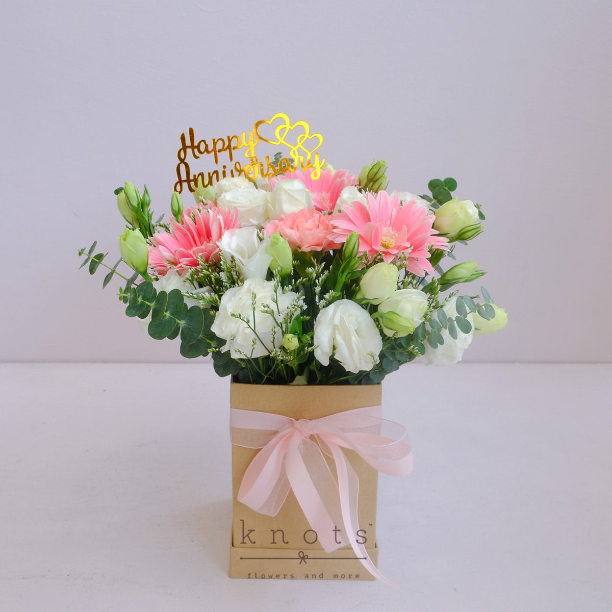 Enchanting Embrace (Pink Gerbera and Pink Carnation Arrangement)