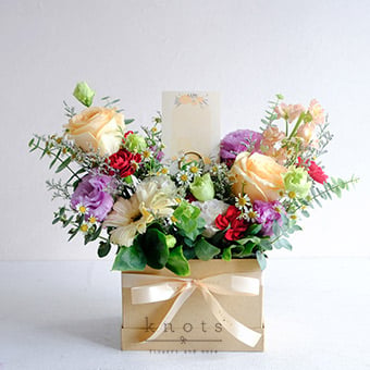 Leo's Embrace (Peach Roses and Gerbera Arrangement)