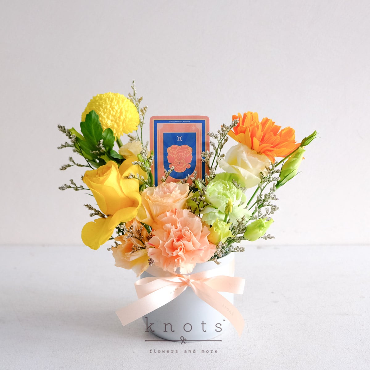 Twin Flame (Yellow Rose and Orange Gerbera Arrangement)