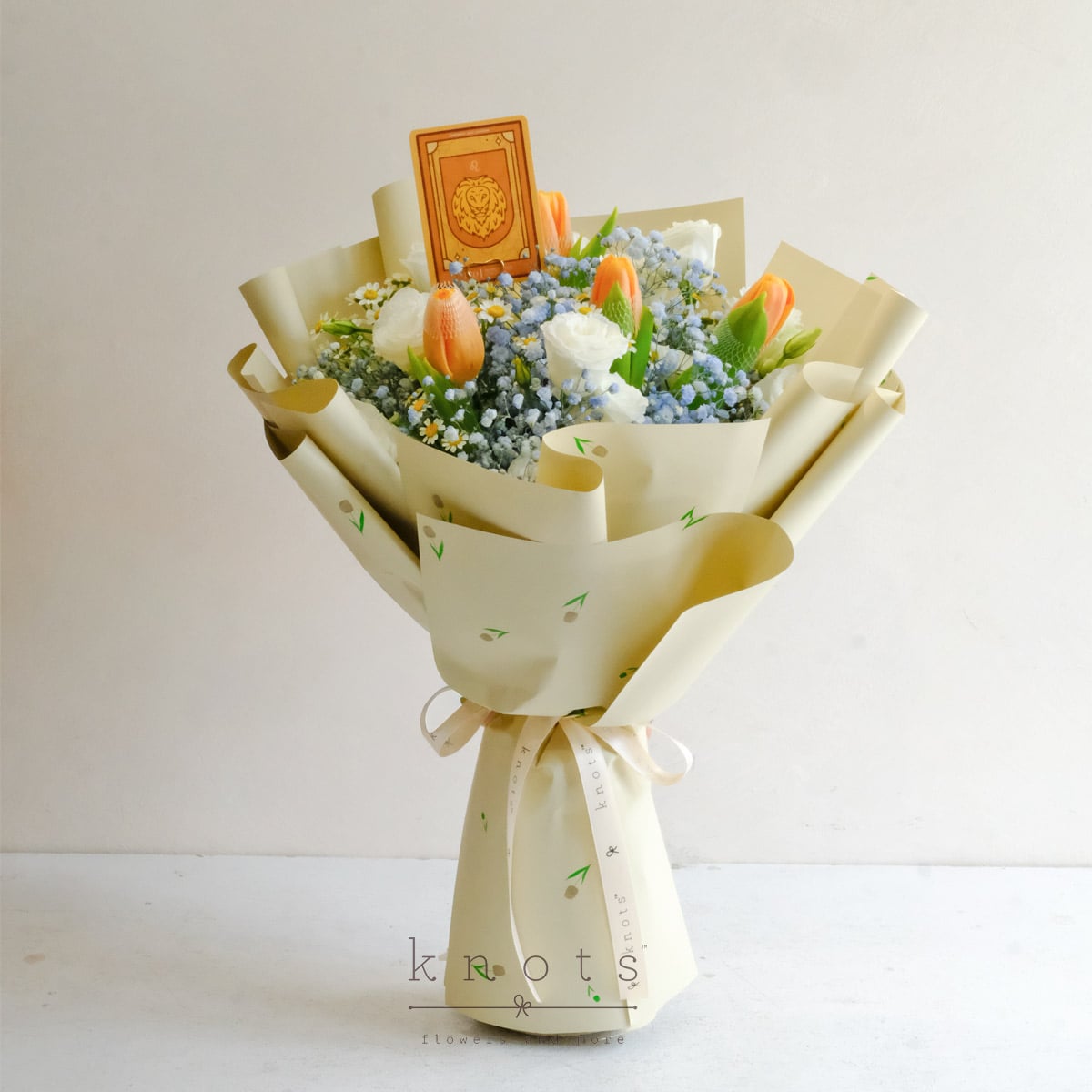 Leo Luminary (Leo Orange tulips Bouquet)