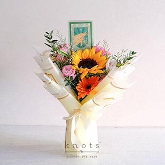 Sunlit Taurus (Sunflower and Orange Gerbera Bouquet)