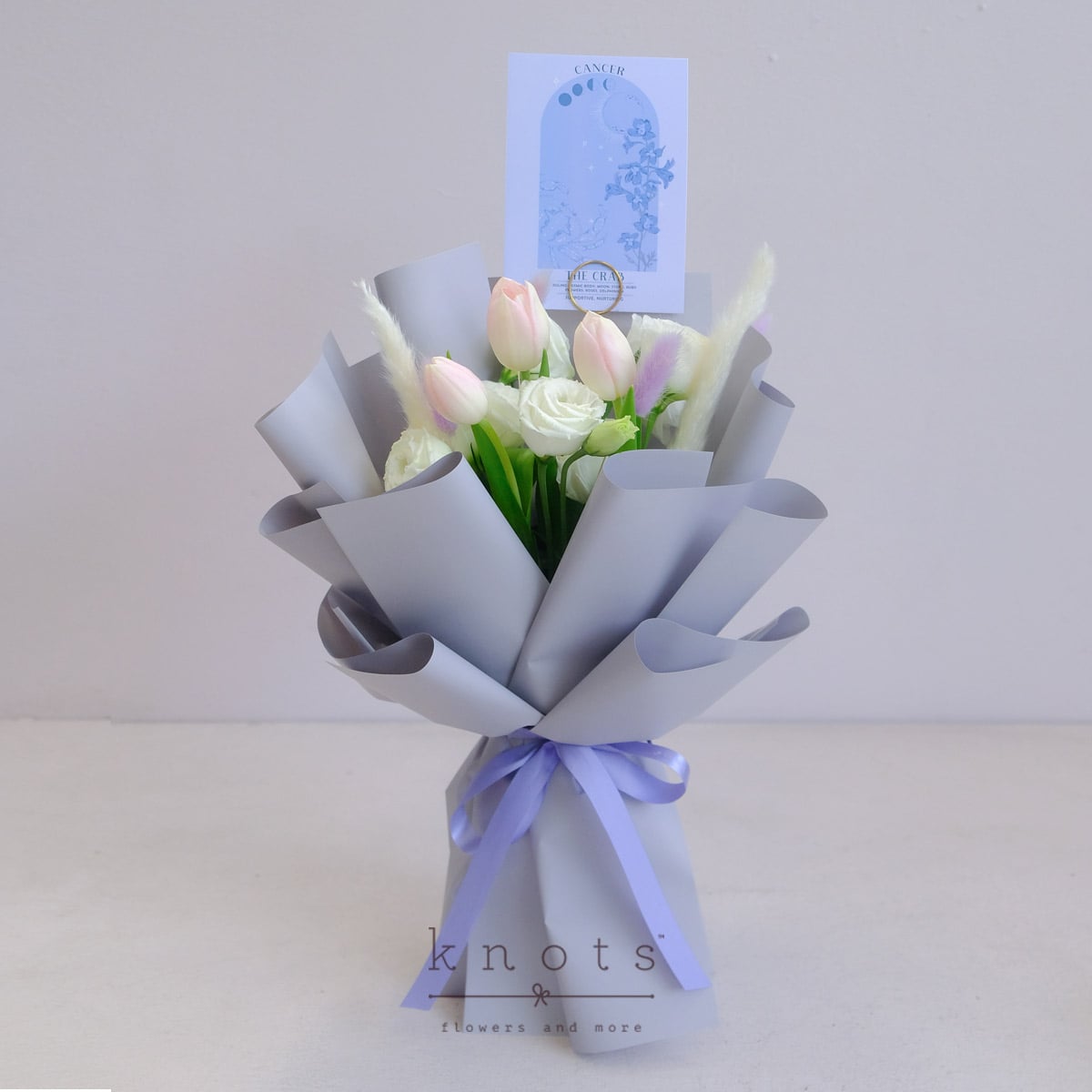 Crystal Tide Cancer (Tulips & Dried Flowers Bouquet)