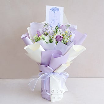 Themis Libra (Purple Tulips Bouquet)