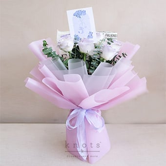 Venus Libra (Purple Sprayed White China Roses)
