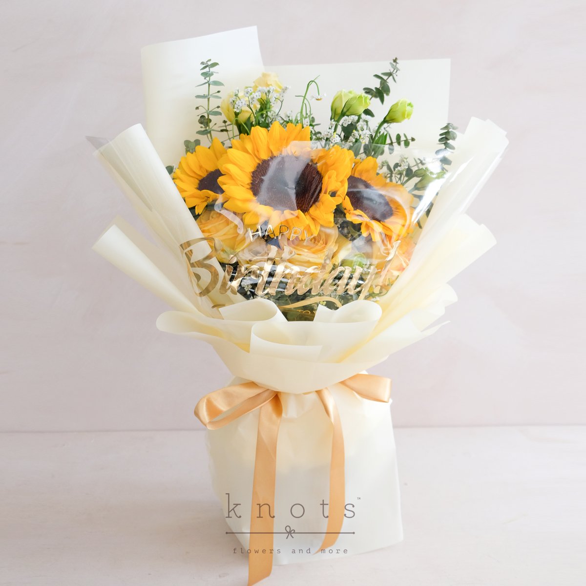 Birthday Sunrise (Sunflower & Roses Bouquet)