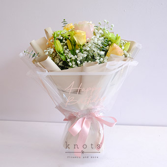 Sweet Birthdays (Pink Ecuadorian Rose Birthday Bouquet)