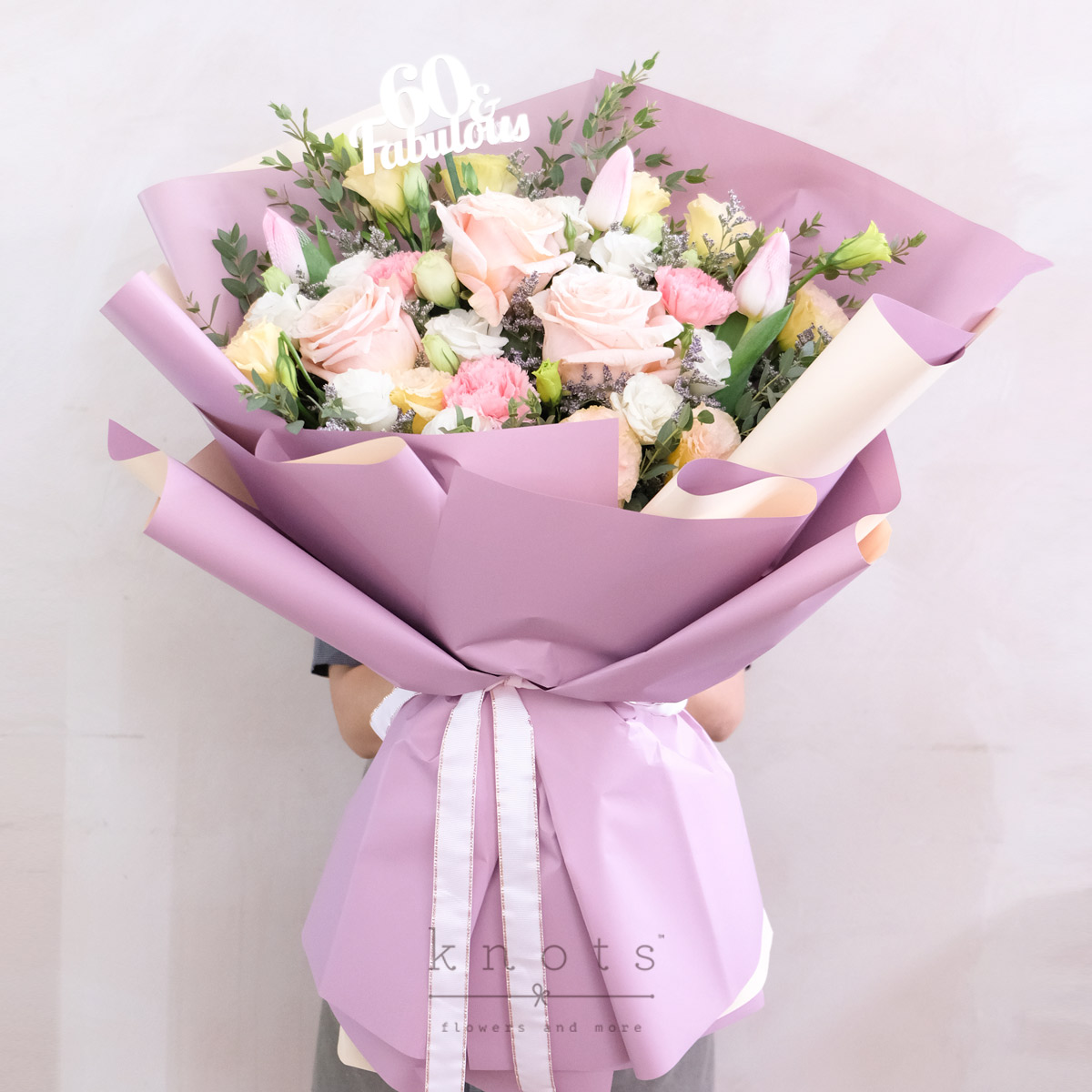 Fabulous Roses 60 & Fabulous (Roses & Tulips Birthday Bouquet) | Knots.ph