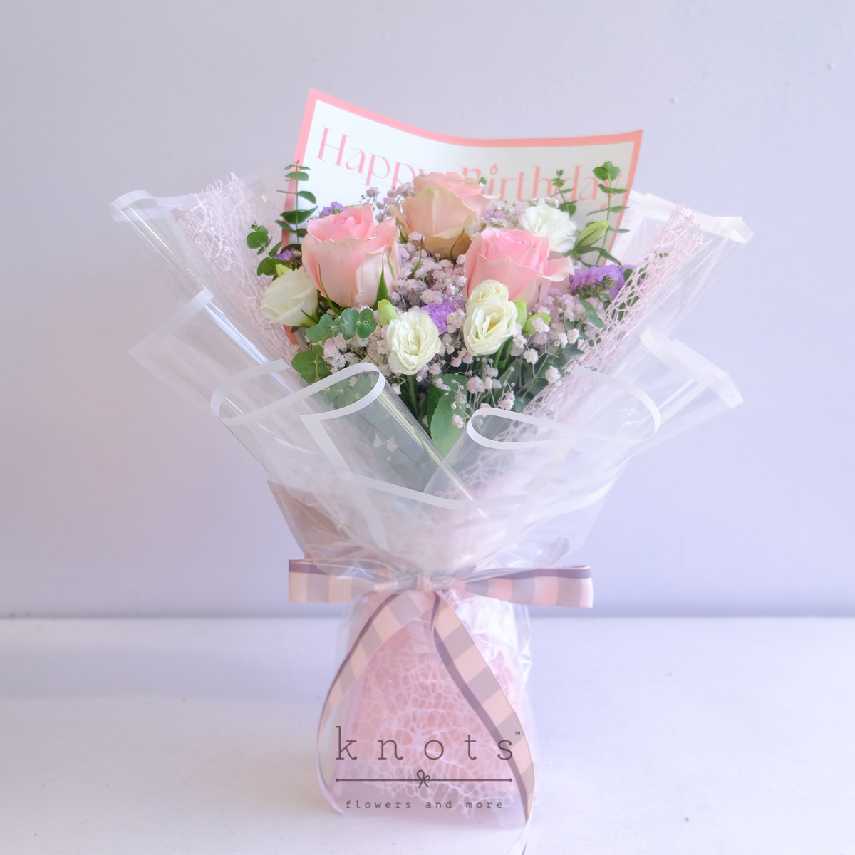 Lucy In The Sky (Ecuadorian Pink Roses Birthday Bouquet)