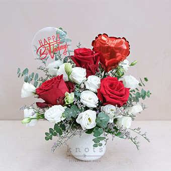 Love Swells (Ecuadorian Red Roses Birthday Arrangement)