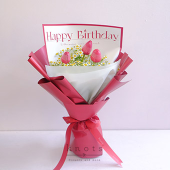 Splendid Birthday (Red Tulips Birthday Bouquet)