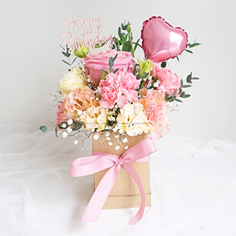 It’s Your Birthday (Pink Rose Boxed Arrangement)