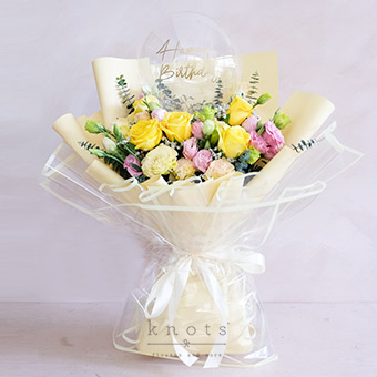 Birthday Flowers w/ Balloon