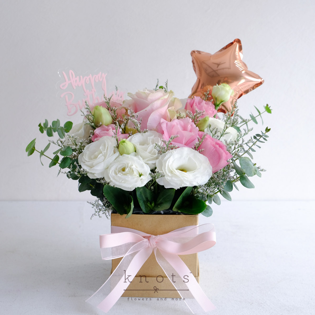 Fabulous Bash (Pink Ecuadorian Rose w/ Balloon)