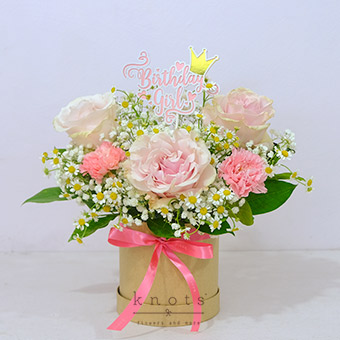 Birthday Chic (3 Pink Ecuadorian Rose Arrangement)