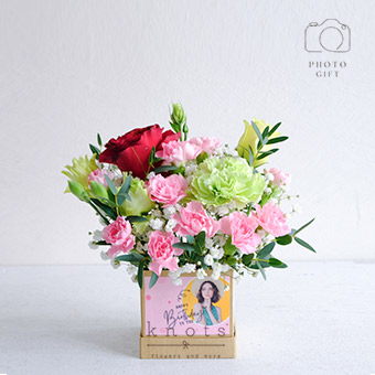 Bloom & Celebrate (Rose and Carnation Birthday Arrangement)
