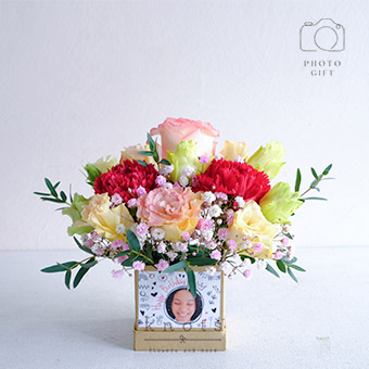 Bright Wishes (Rose and Carnation Birthday Arrangement)