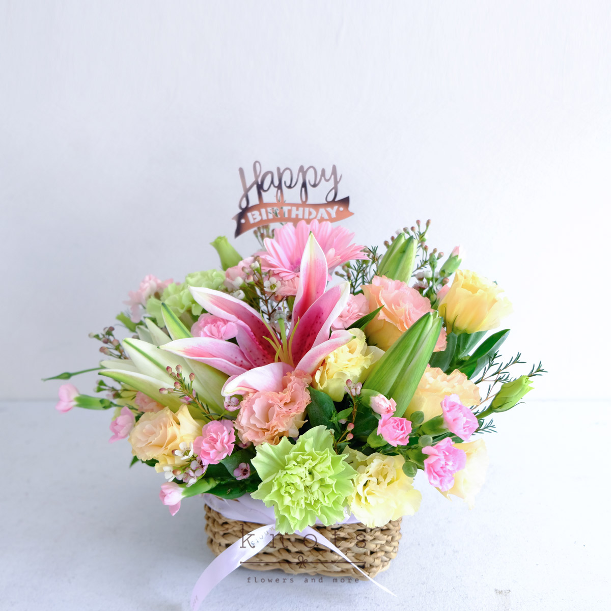 Breezy Bloom (Pink Lily Birthday Arrangement)