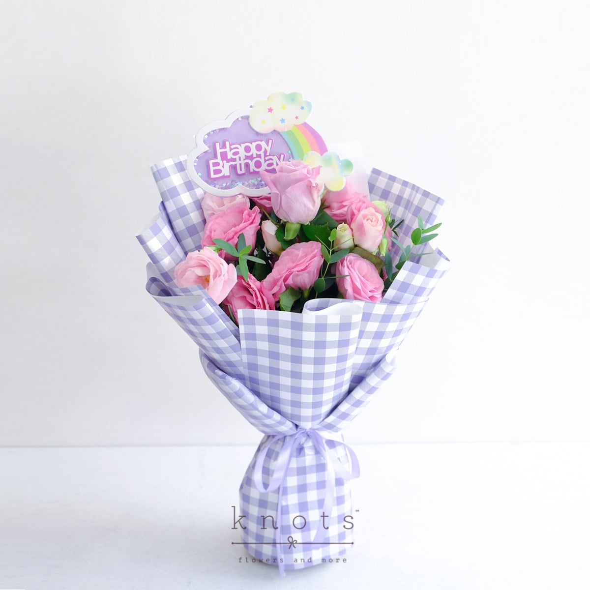 Pastel Celebration (Lilac Rose Birthday Bouquet)