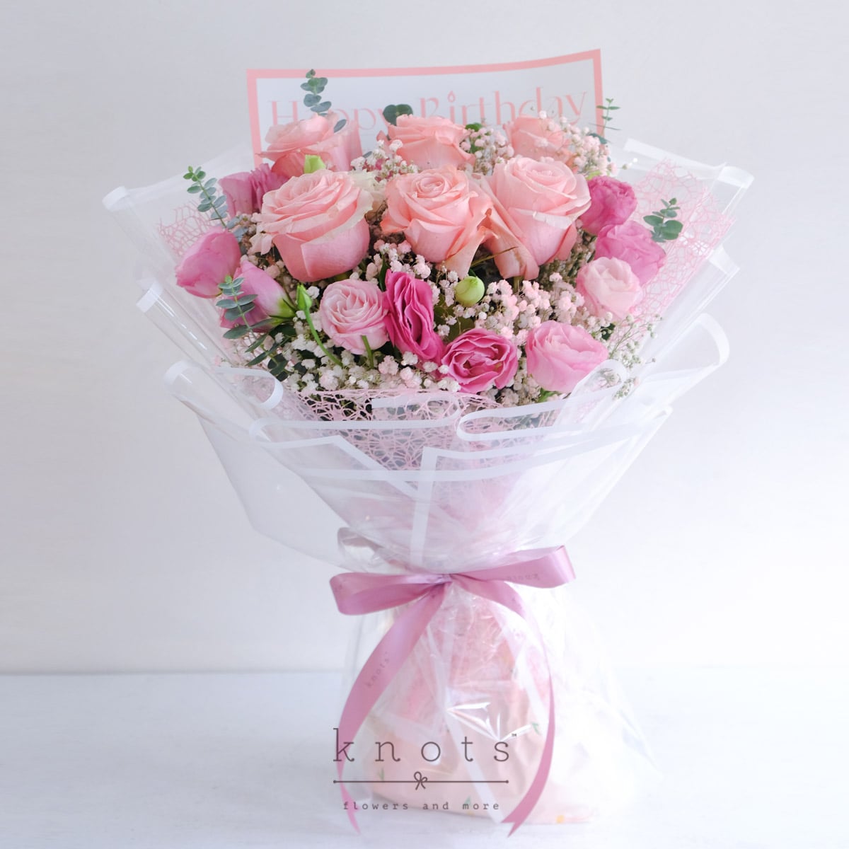 Birthday Bonanza (Pink Ecuadorian Rose Birthday Bouquet)