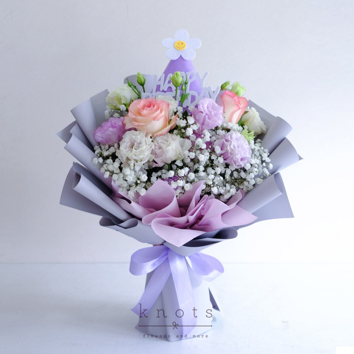 Joyful Celebrations (Two-Toned Pink Rose Birthday Bouquet)