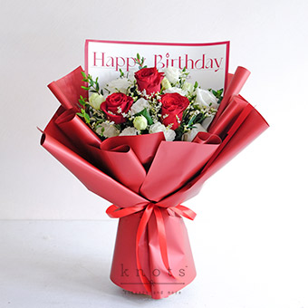  Red Cheer (Red Roses Bouquet)