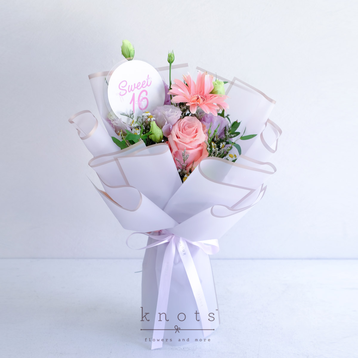 Sweet 16 Blooms (Pink Ecuadorian Rose and Gerbera Bouquet)
