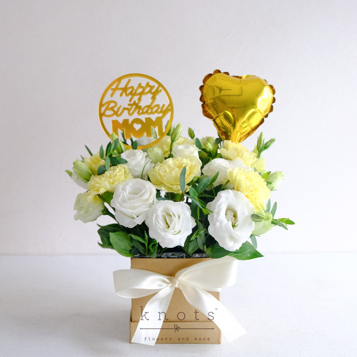 Birthday Grace (Yellow Carnation Birthday Arrangement)