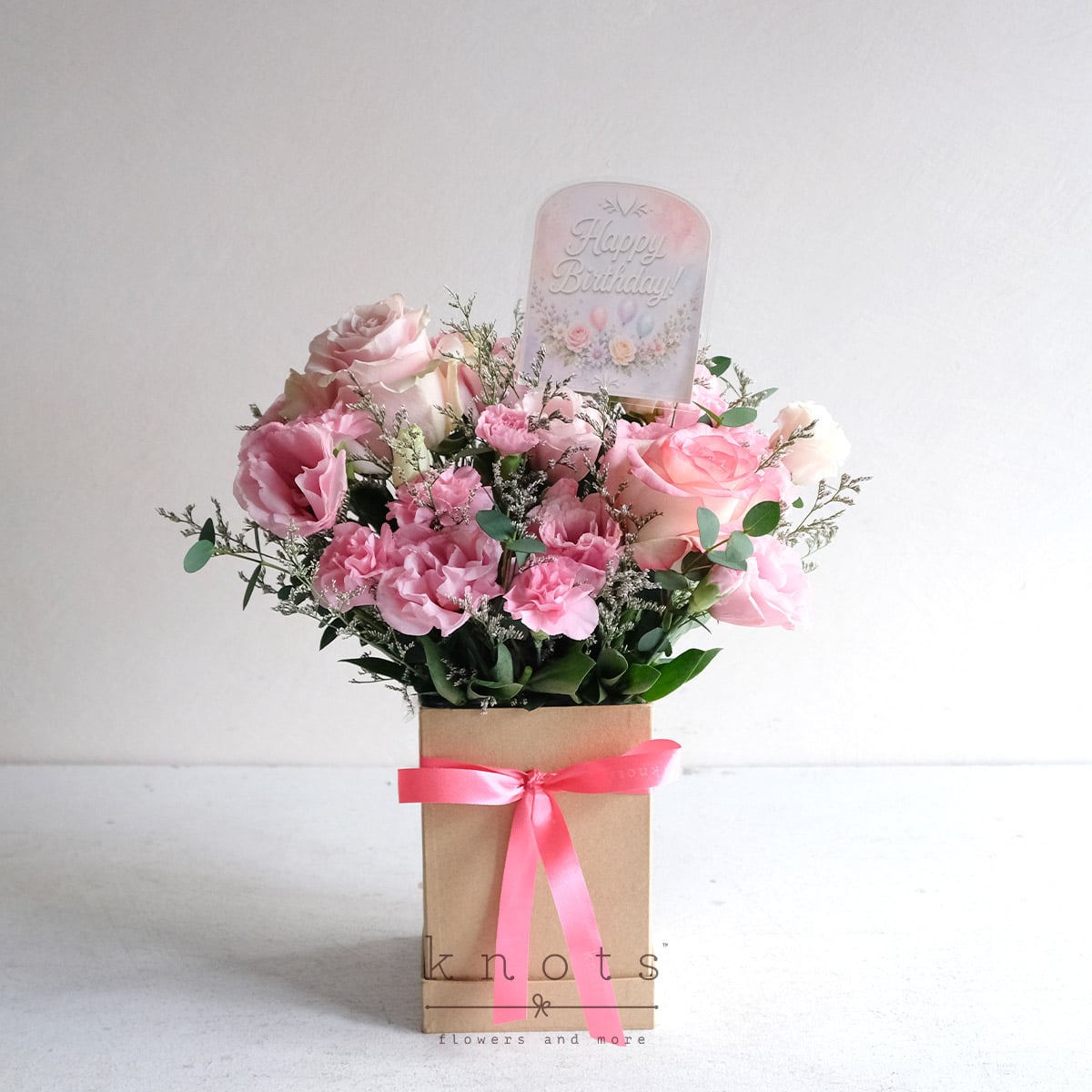 Blushing Wishes (Pink Roses Arrangement)