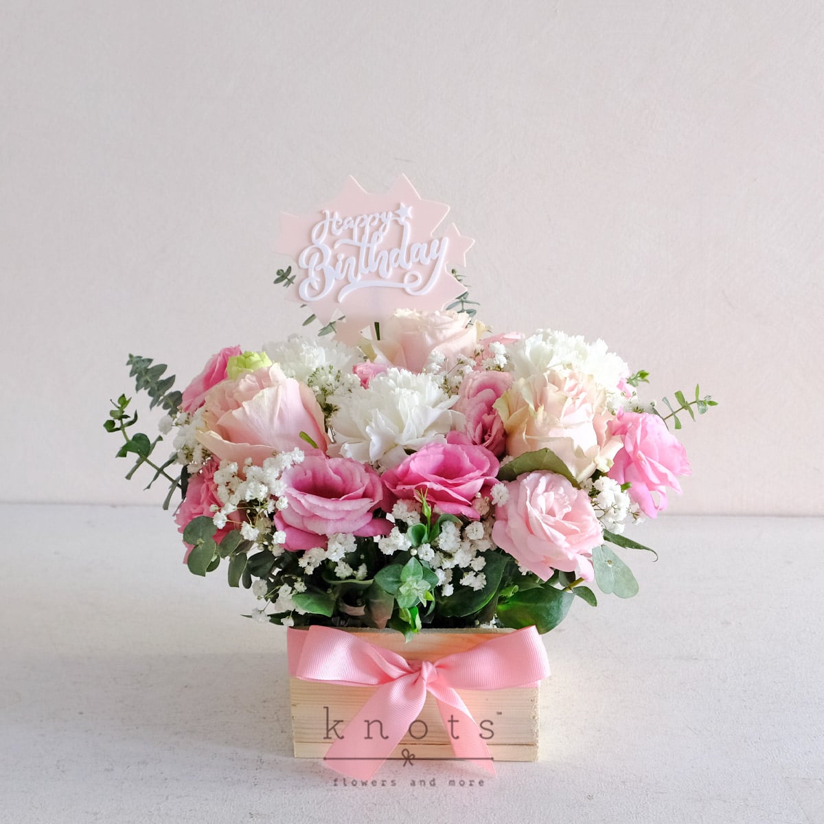 Pink Birthday (Pink Ecuadorian Roses Arrangement)