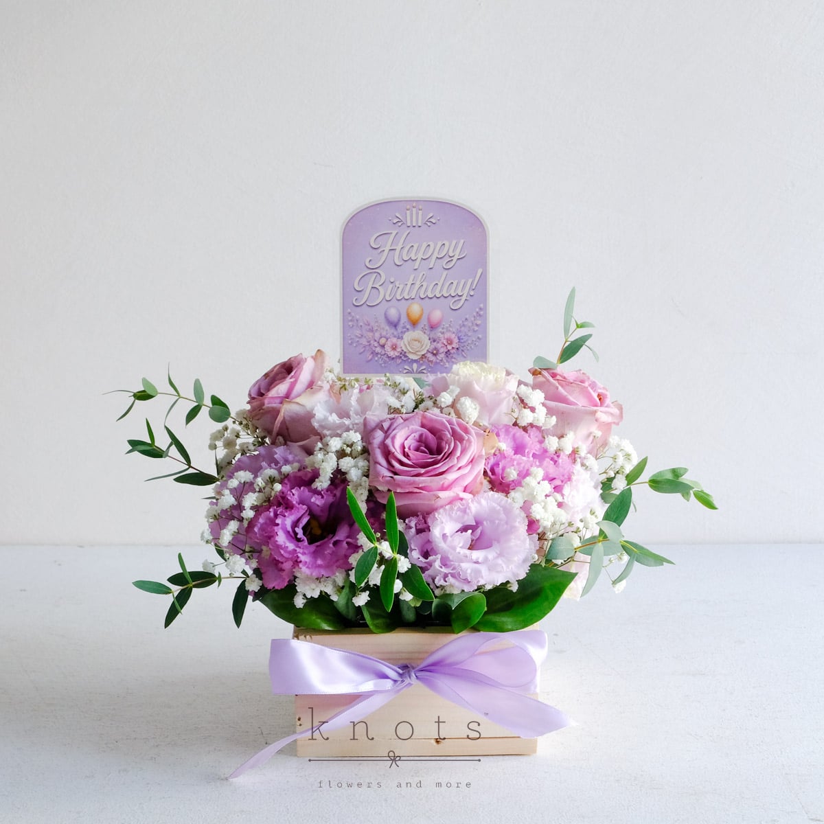 Pastel Birthday (Purple Roses Arrangement)
