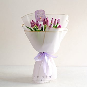Petal Celebration (Purple Tulips Bouquet)