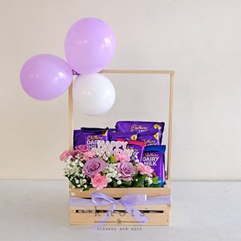 Purple Wishes (Flowers and Chocolates)