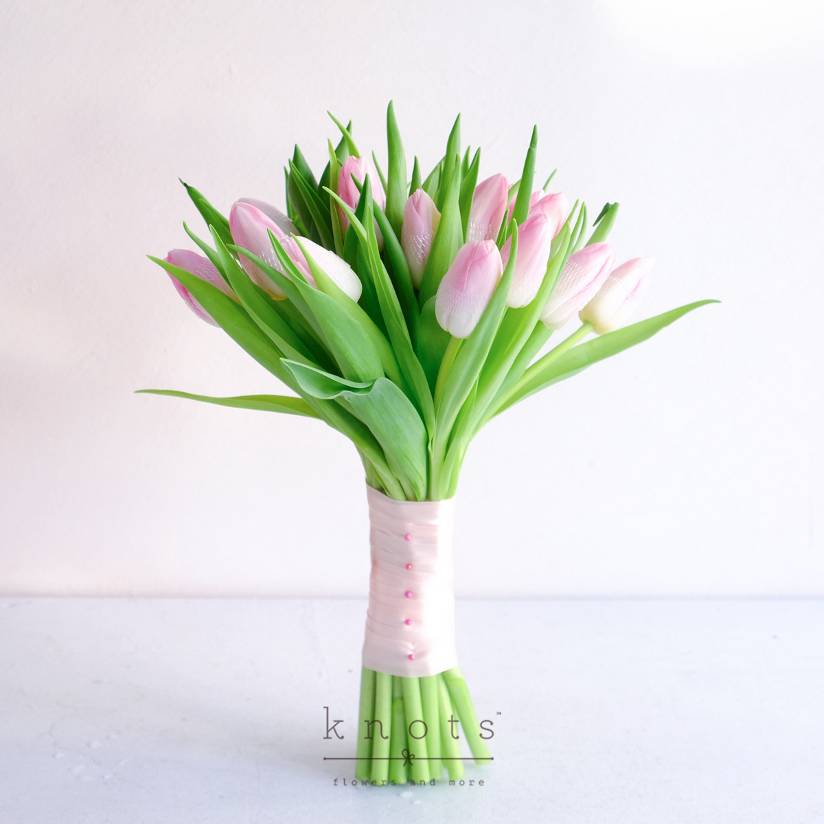 Blush Love (Pink Tulips Bridal Bouquet)