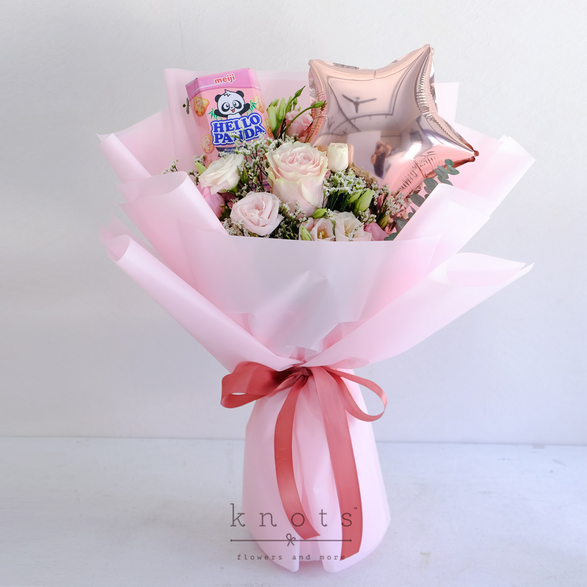 Hello Beauty (Pink Ecuadorian Rose Bouquet with Sweet Treats)