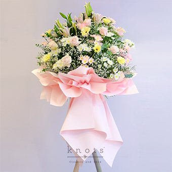 Blessed Heart (Condolence Flower Stand)