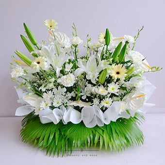 Sincere Sentiments (Sympathy Flower Table Arrangement)
