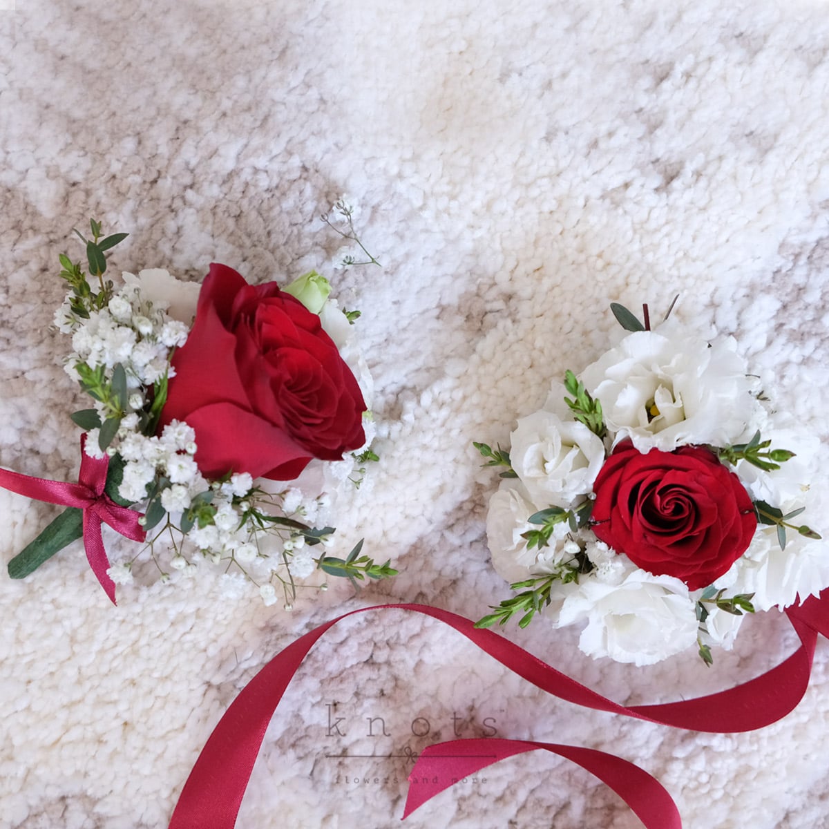 It Takes Two (Red Rose Corsage and Boutonniere)