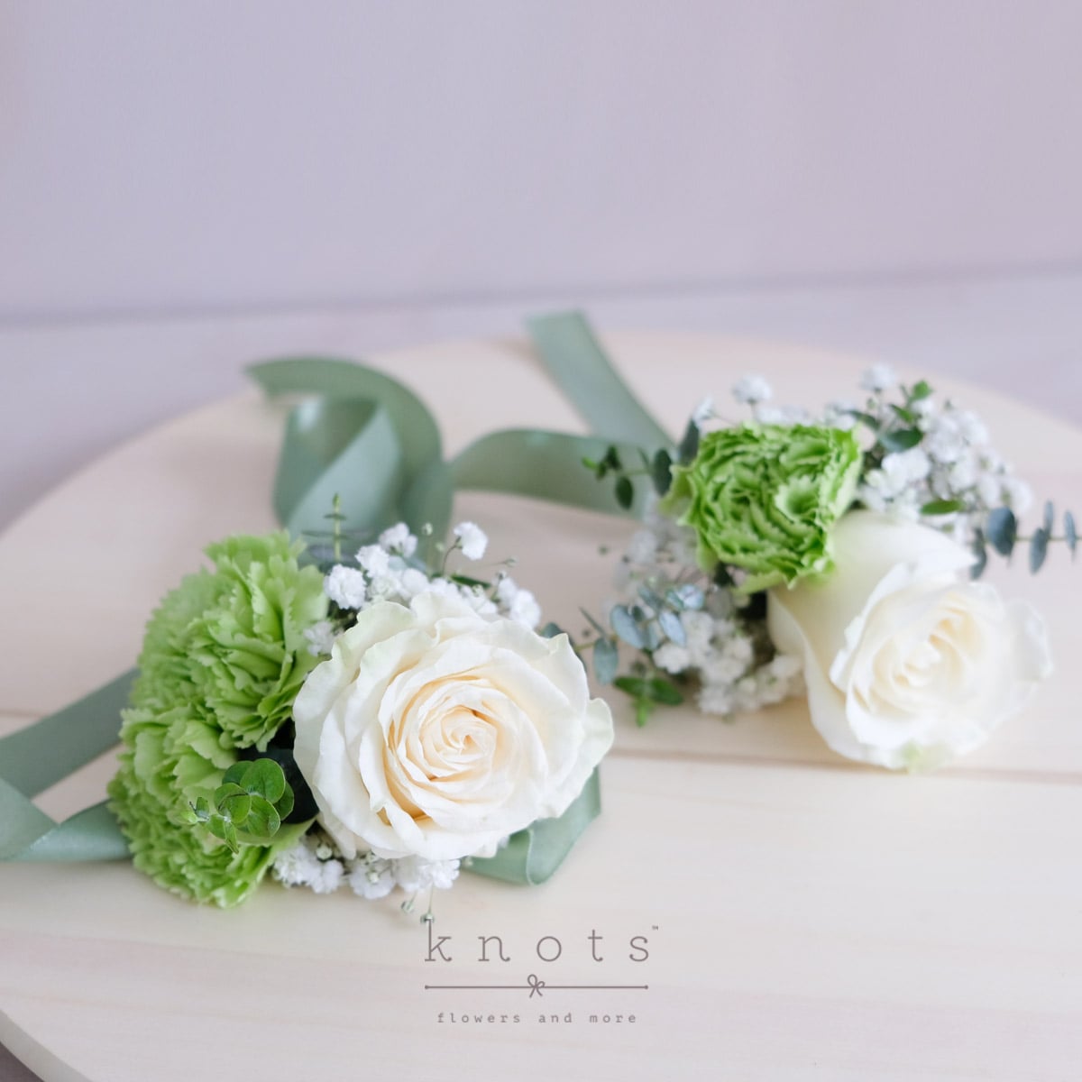 Pairs and Partners (White Rose Corsage and Boutonniere)