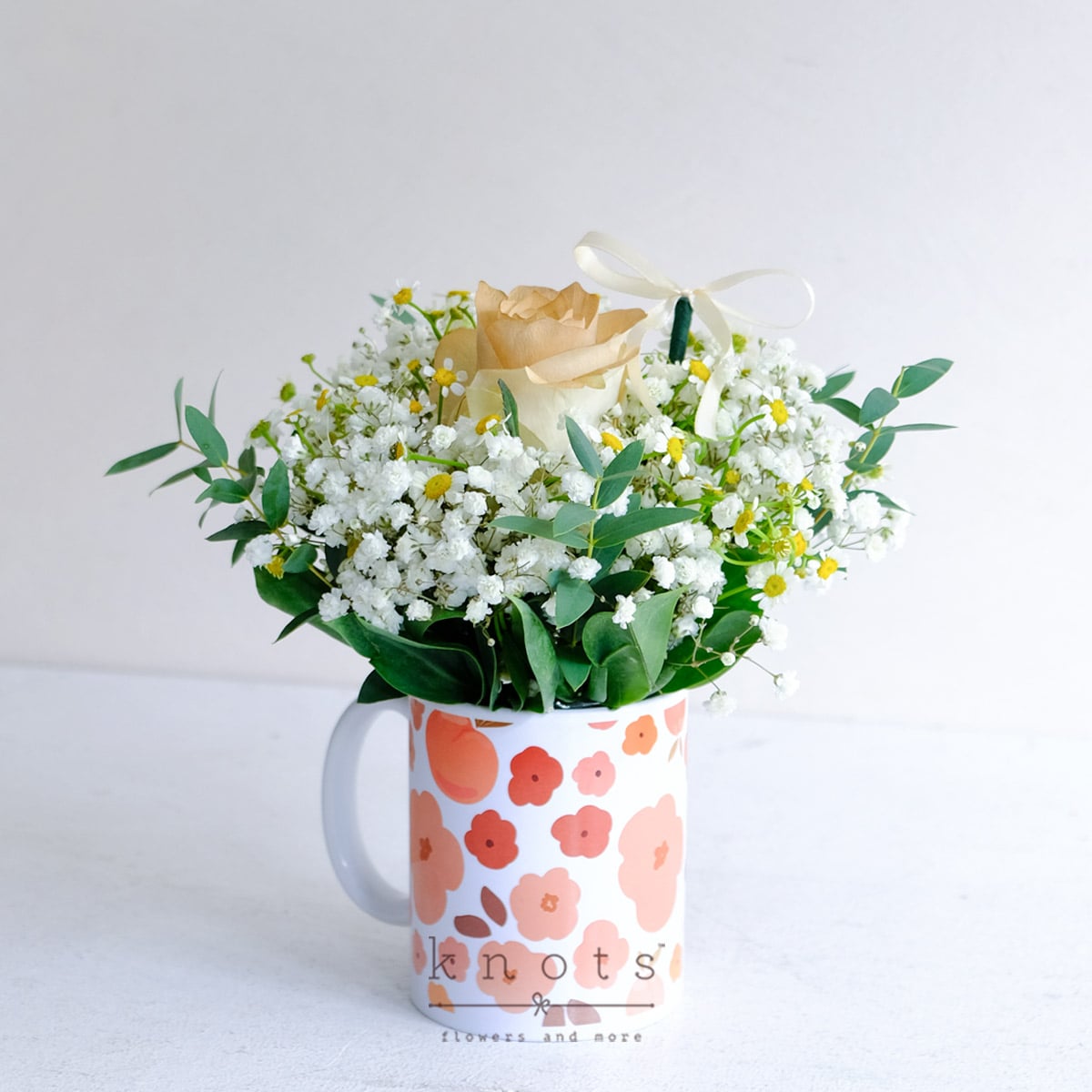Peach Be With You (Peach Rose Cup Arrangement)