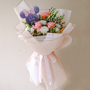 I'll Love you for Ears and Ears (Pink Ecuadorian Roses Bouquet)