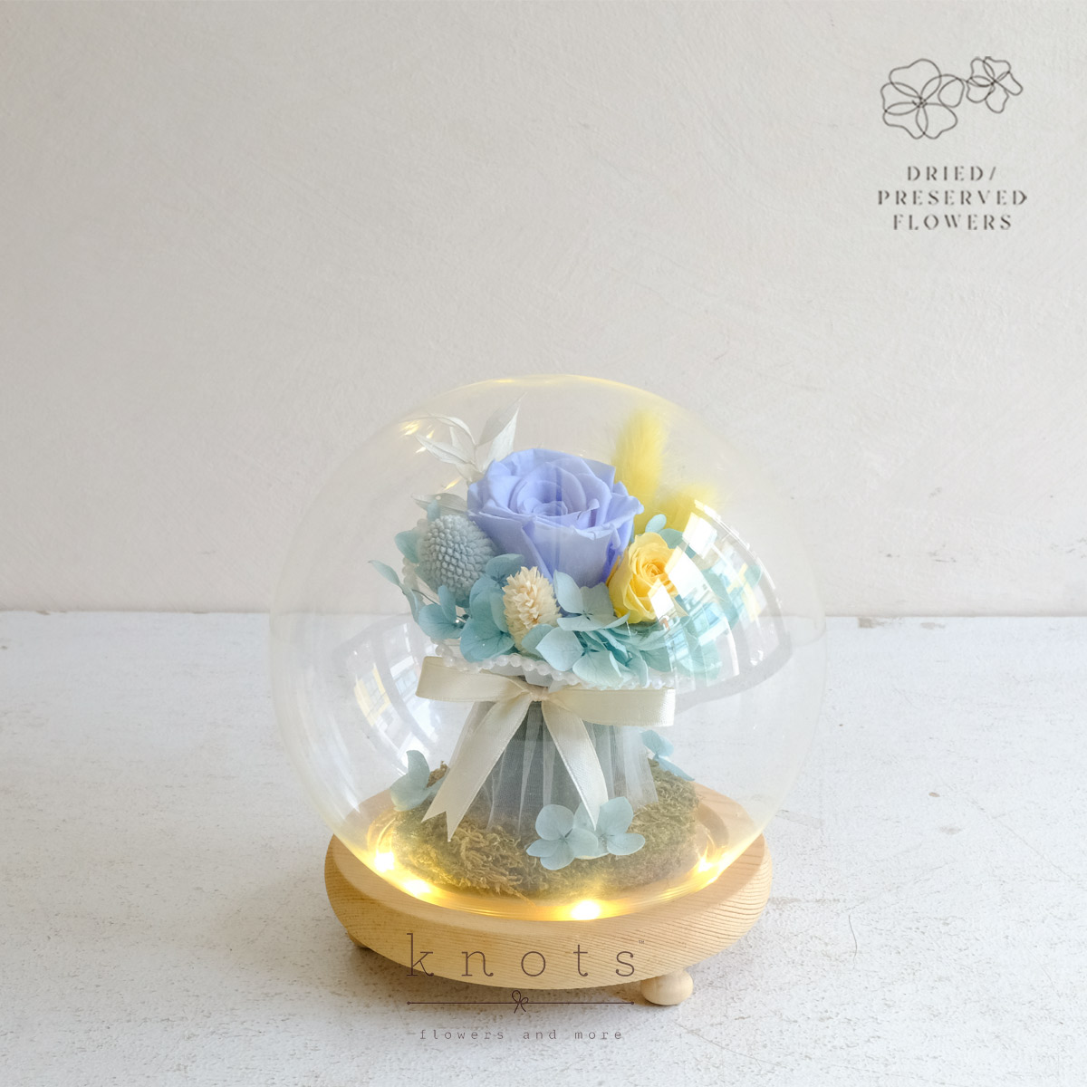 Eternal Azure (Preserve and Dried Dome Arrangement)