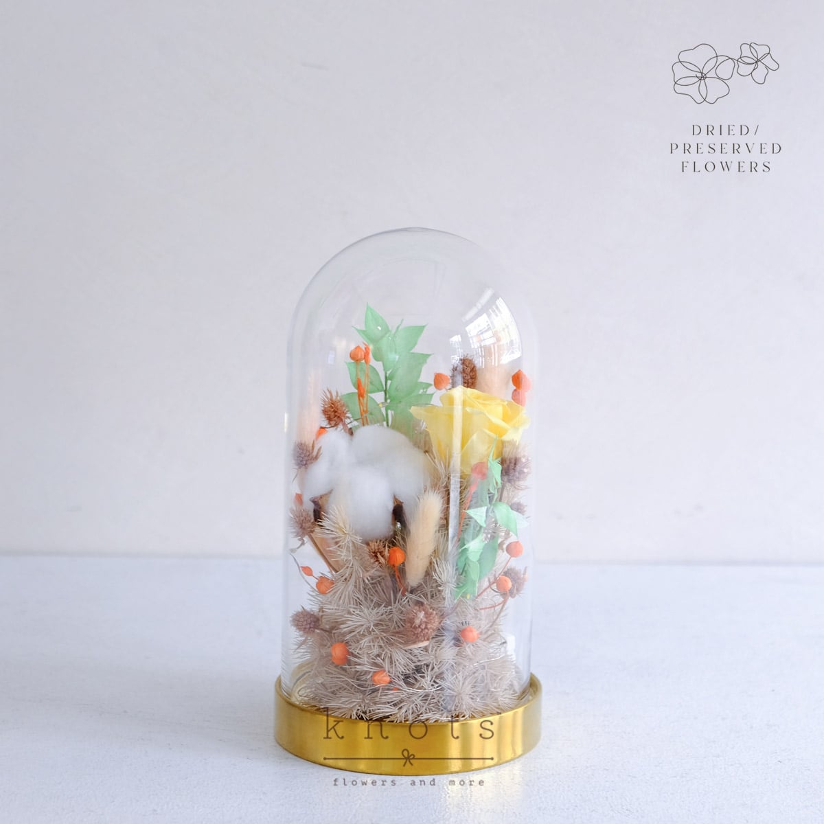 Everlasting Glow (Preserved and Dried Dome Flower Arrangement)