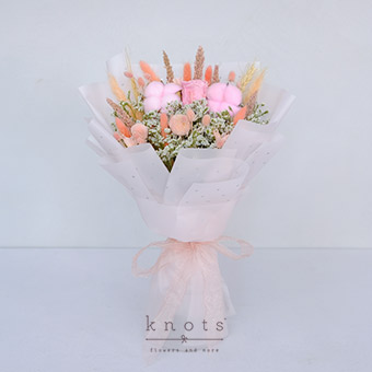 Eternal Bliss (Pink Preserved Rose Bouquet)