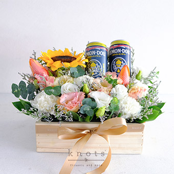 Mellow Yellow (Sunflower and Tulips with Lemon Dou)