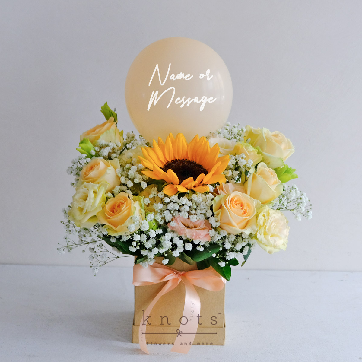 Birthday Pop (Roses & Sunflower with Balloon)